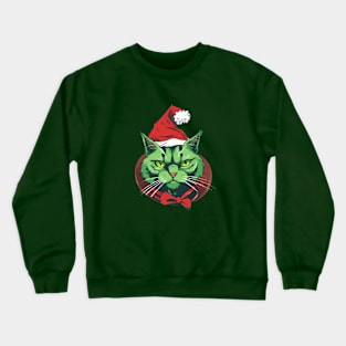 grinch cat version Crewneck Sweatshirt